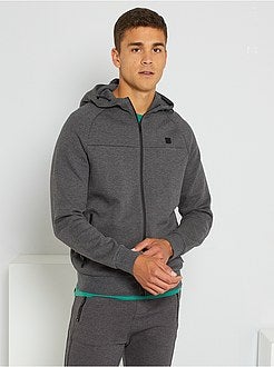 Sweatshirt com capuz em piqué de algodão - Kiabi