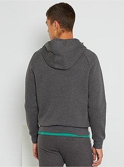 Sweatshirt com capuz em piqué de algodão - Kiabi