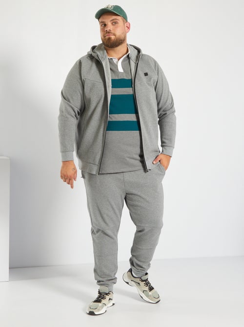 Sweatshirt com capuz em piqué de algodão - Kiabi