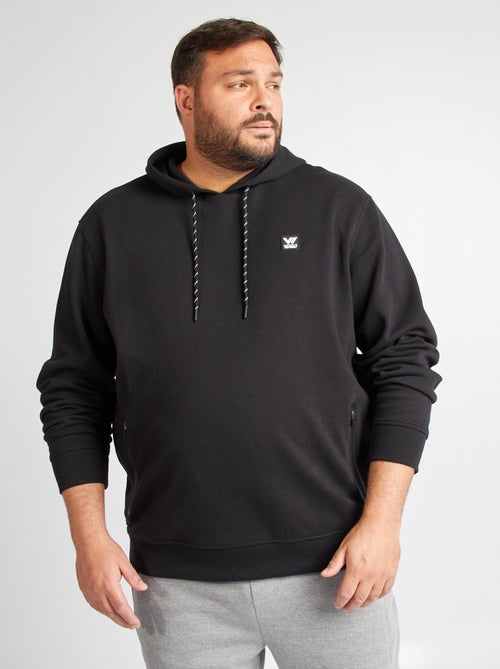Sweatshirt com capuz em piqué de algodão - Kiabi