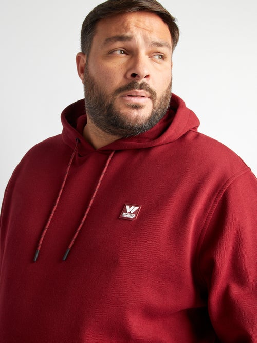 Sweatshirt com capuz em piqué de algodão - Kiabi