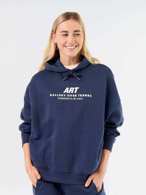 Sweatshirt com capuz estampada à frente e atrás - Kiabi Sweatshirt com capuz estampada à frente e atrás - Kiabi