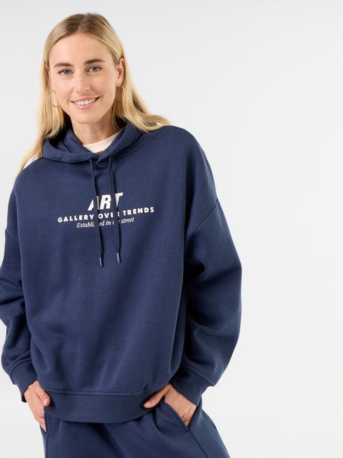 Sweatshirt com capuz estampada à frente e atrás - Kiabi Sweatshirt com capuz estampada à frente e atrás - Kiabi