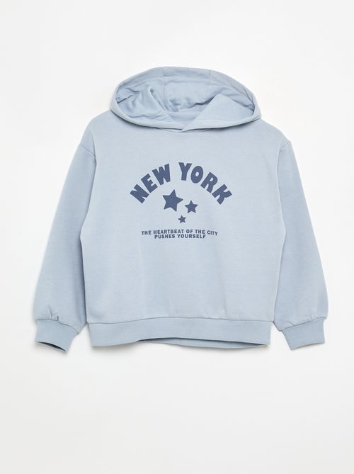 Sweatshirt com capuz estampada à frente e atrás - Kiabi