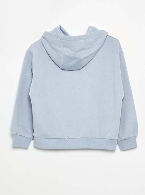 Sweatshirt com capuz estampada à frente e atrás - Kiabi