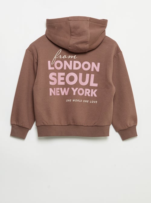 Sweatshirt com capuz estampada à frente e atrás - Kiabi Sweatshirt com capuz estampada à frente e atrás - Kiabi