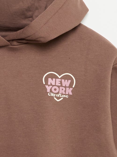 Sweatshirt com capuz estampada à frente e atrás - Kiabi Sweatshirt com capuz estampada à frente e atrás - Kiabi