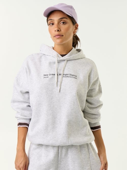 Sweatshirt com capuz estampada à frente e atrás - Kiabi Sweatshirt com capuz estampada à frente e atrás - Kiabi