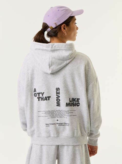 Sweatshirt com capuz estampada à frente e atrás - Kiabi Sweatshirt com capuz estampada à frente e atrás - Kiabi