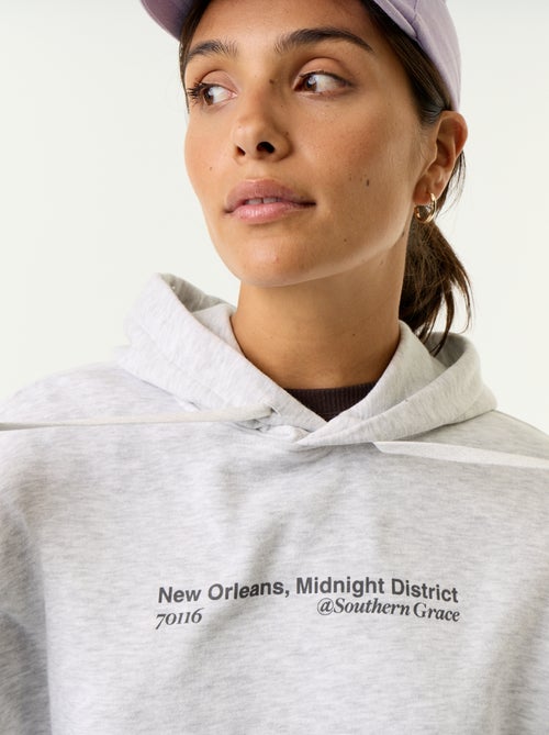 Sweatshirt com capuz estampada à frente e atrás - Kiabi Sweatshirt com capuz estampada à frente e atrás - Kiabi