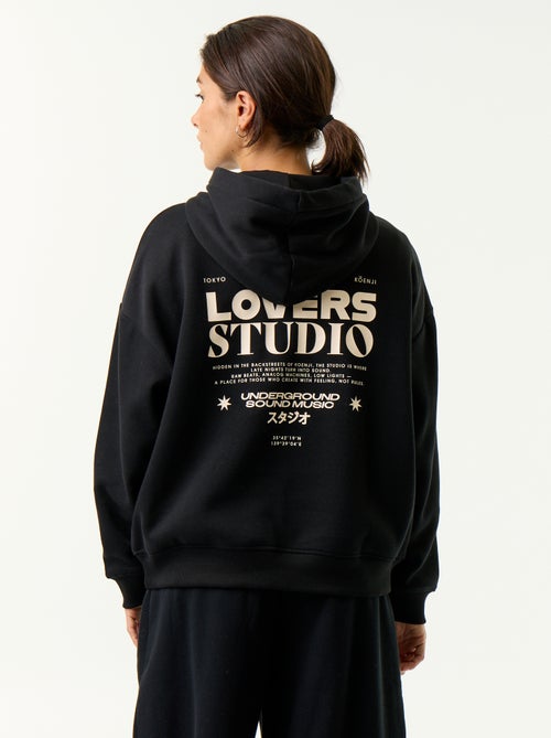 Sweatshirt com capuz estampada à frente e atrás - Kiabi Sweatshirt com capuz estampada à frente e atrás - Kiabi
