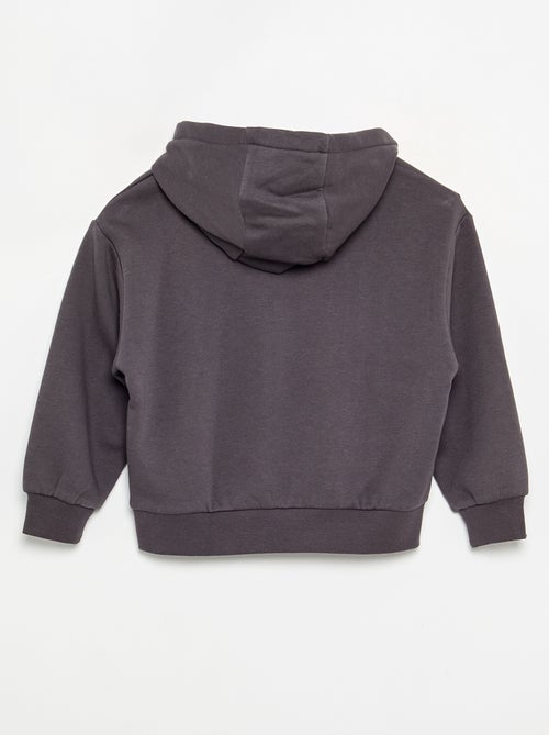 Sweatshirt com capuz estampada à frente e atrás - Kiabi