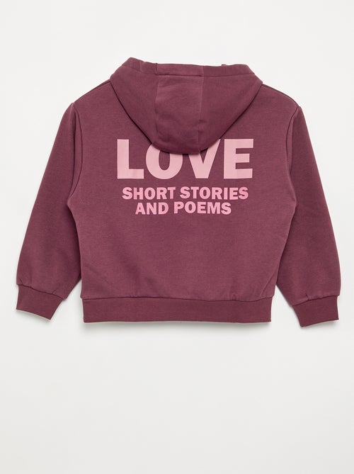 Sweatshirt com capuz estampada à frente e atrás - Kiabi