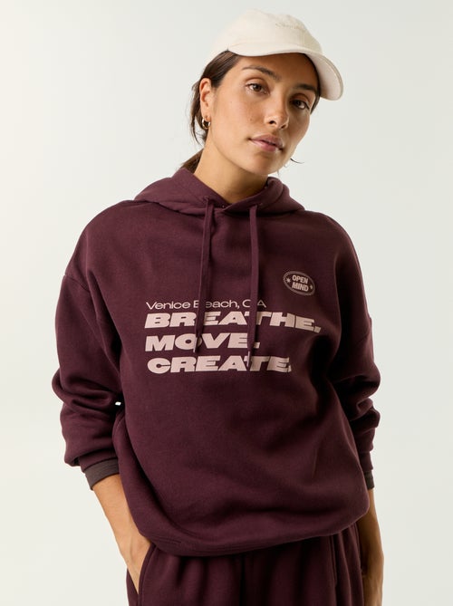 Sweatshirt com capuz estampada à frente e atrás - Kiabi Sweatshirt com capuz estampada à frente e atrás - Kiabi