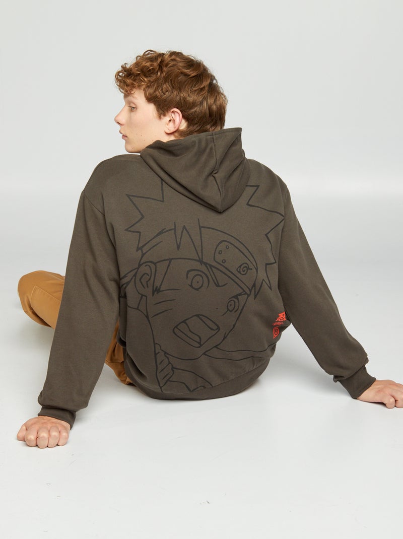 Sweatshirt com capuz estampada 'Naruto' CINZA - Kiabi