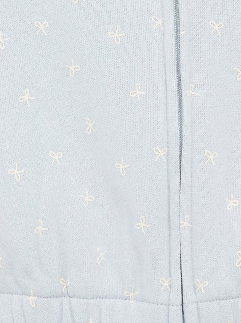Sweatshirt com capuz estampado Azul - Kiabi
