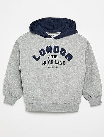 Sweatshirt com capuz estampado