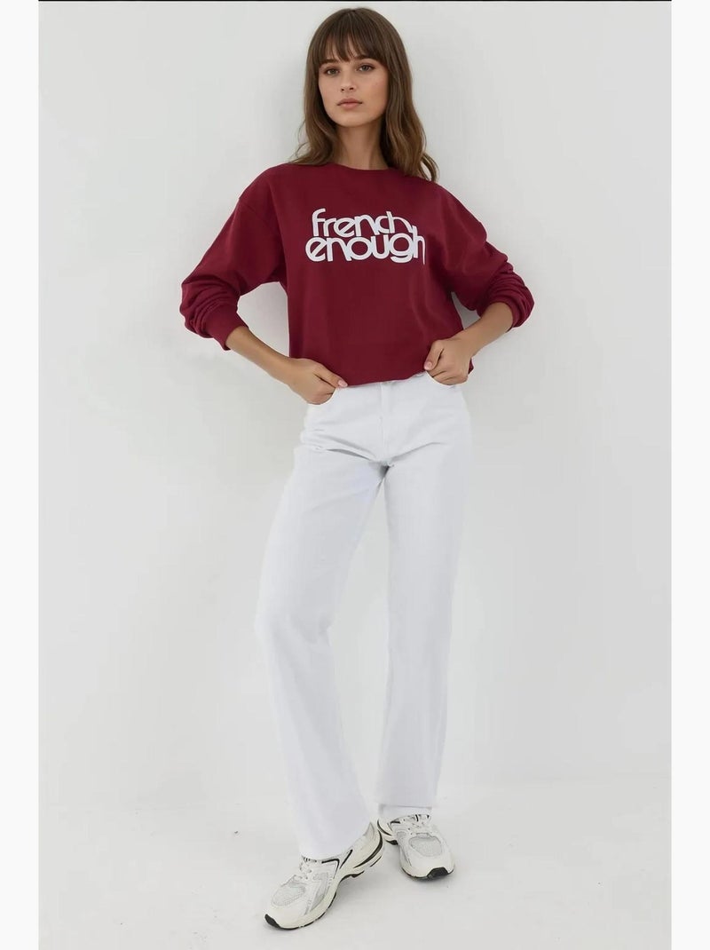 Sweatshirt com capuz estampado e manga comprida hiccup Vermelho escuro - Kiabi
