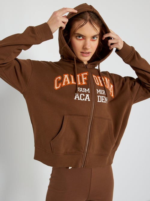 Sweatshirt com capuz estampado 'USA' - Kiabi