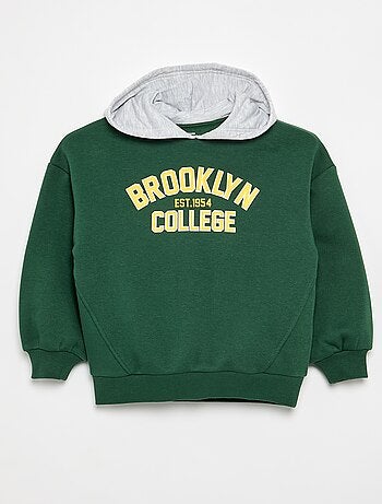 Sweatshirt com capuz estampado