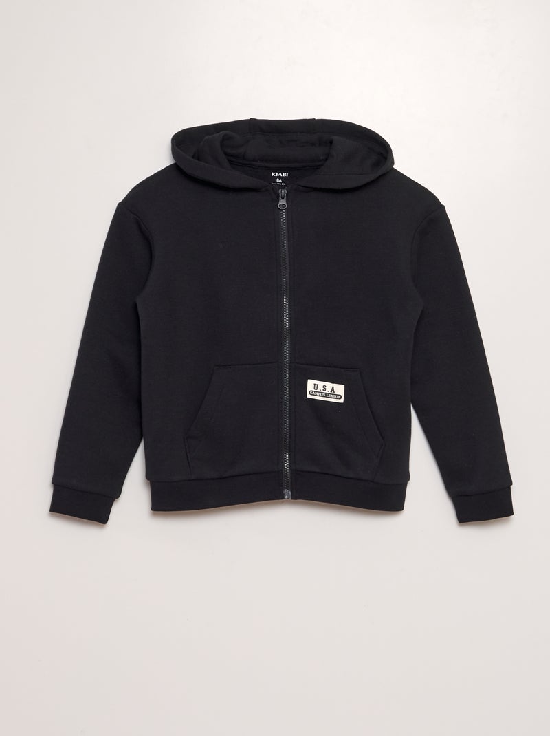 Sweatshirt com capuz estilo americano PRETO - Kiabi