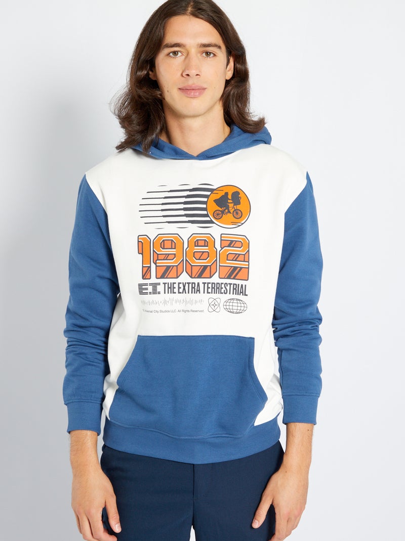 Sweatshirt com capuz 'E.T' em moletão BRANCO - Kiabi