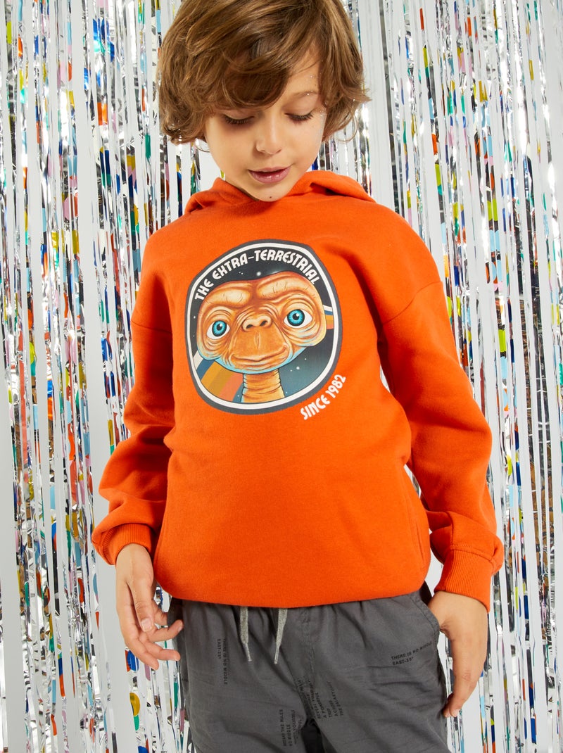 Sweatshirt com capuz 'E.T' LARANJA - Kiabi