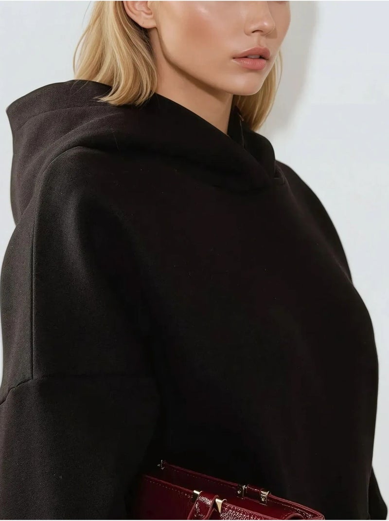 Sweatshirt com capuz extra grande e pesado hiccup Preto - Kiabi