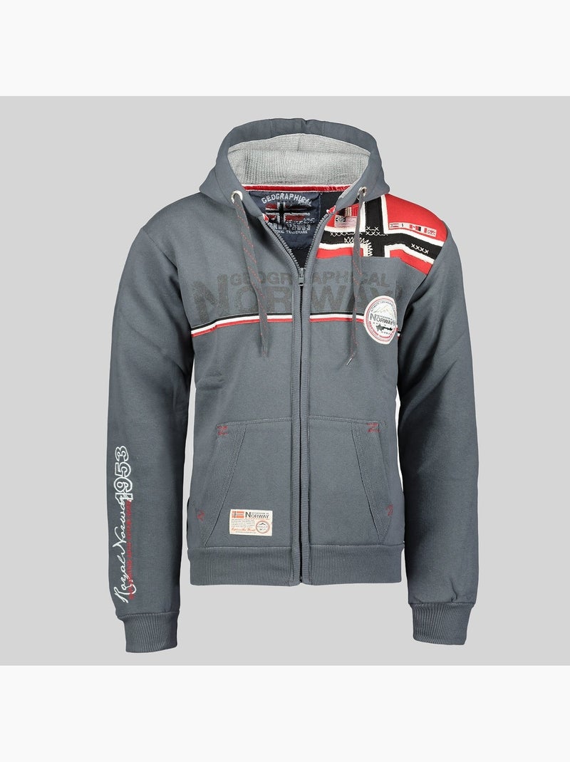 Sweatshirt com capuz faponie – geographical norway Cinza escuro - Kiabi