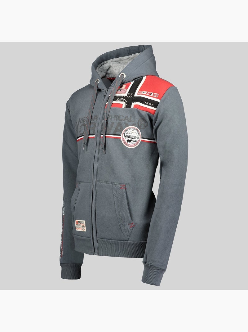 Sweatshirt com capuz faponie – geographical norway Cinza escuro - Kiabi