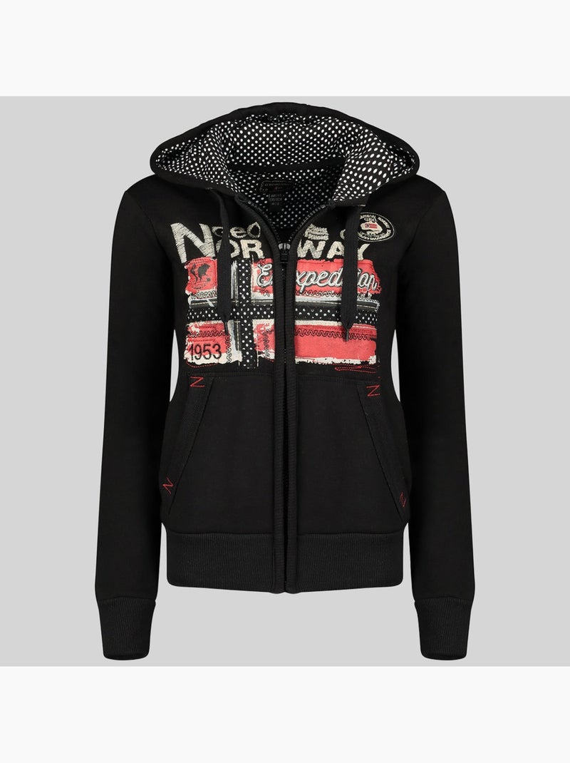 Sweatshirt com capuz farlotte – geographical norway Preto - Kiabi
