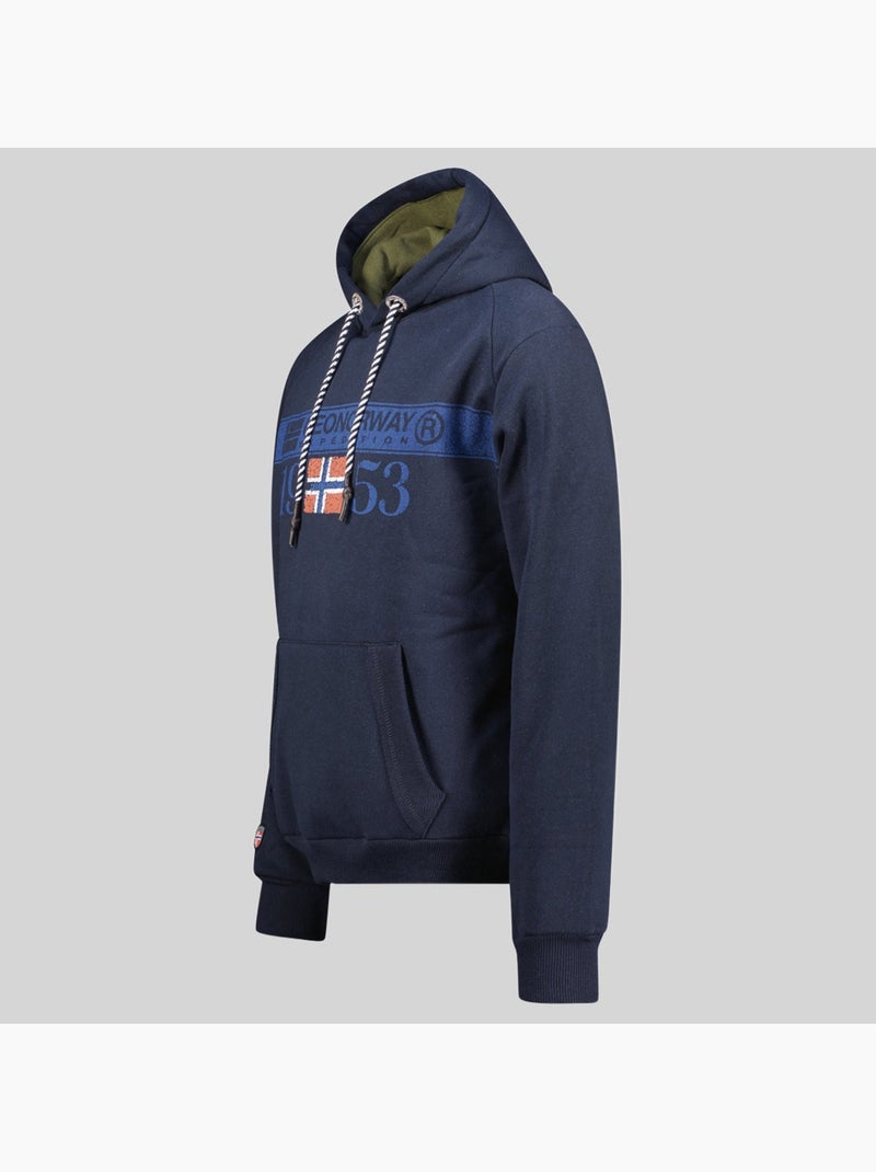 Sweatshirt com capuz fastlife – geographical norway Azul-marinho - Kiabi