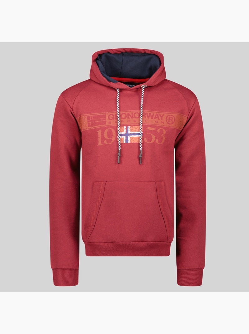 Sweatshirt com capuz fastlife – geographical norway Bordô - Kiabi
