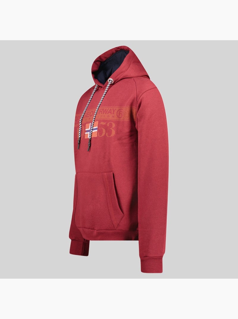 Sweatshirt com capuz fastlife – geographical norway Bordô - Kiabi