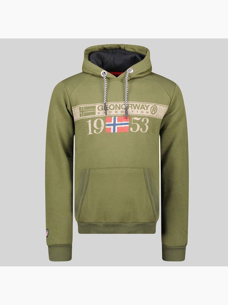 Sweatshirt com capuz fastlife – geographical norway Cáqui - Kiabi