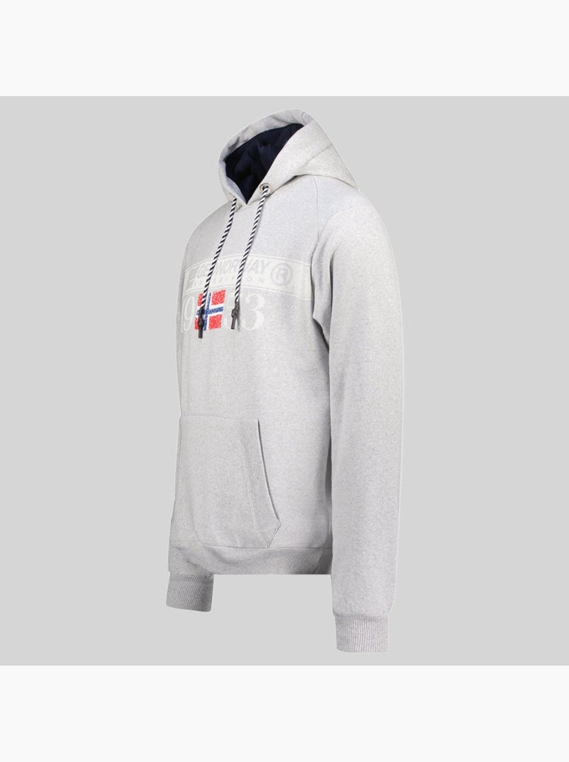 Sweatshirt com capuz fastlife – geographical norway Cinza claro - Kiabi