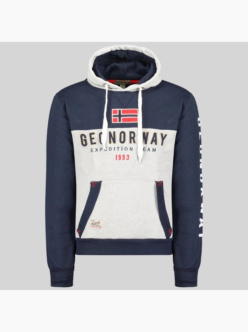 Sweatshirt com capuz ferato – geographical norway Cinza claro - Kiabi