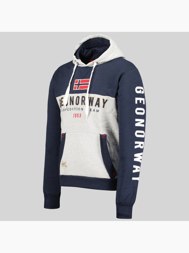 Sweatshirt com capuz ferato – geographical norway Cinza claro - Kiabi