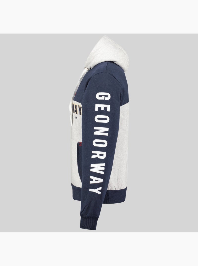 Sweatshirt com capuz ferato – geographical norway Cinza claro - Kiabi