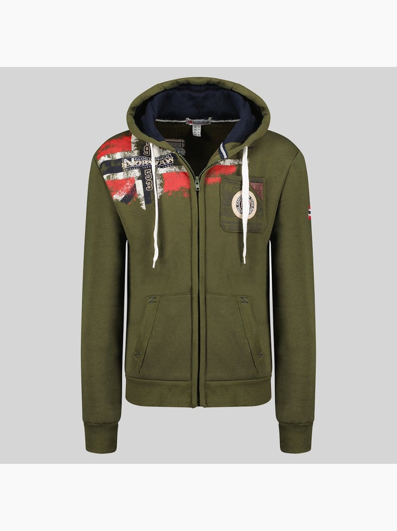 Sweatshirt com capuz fespote – geographical norway Cáqui - Kiabi