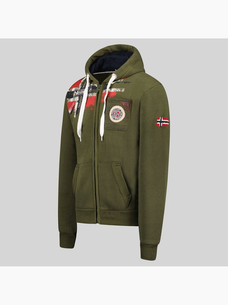 Sweatshirt com capuz fespote – geographical norway Cáqui - Kiabi