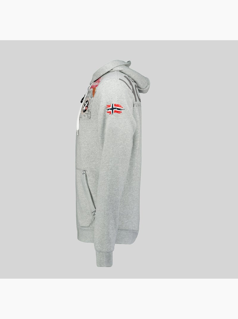 Sweatshirt com capuz fespote – geographical norway Cinza claro - Kiabi