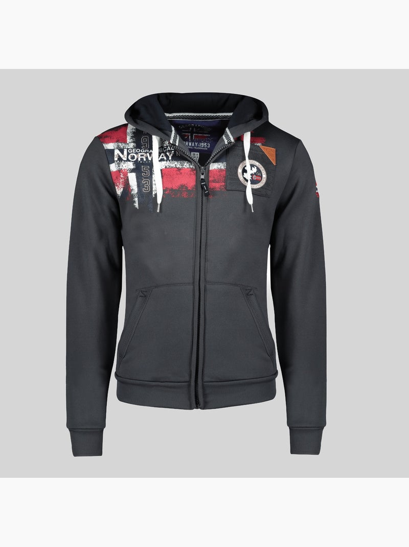 Sweatshirt com capuz fespote – geographical norway Cinza escuro - Kiabi