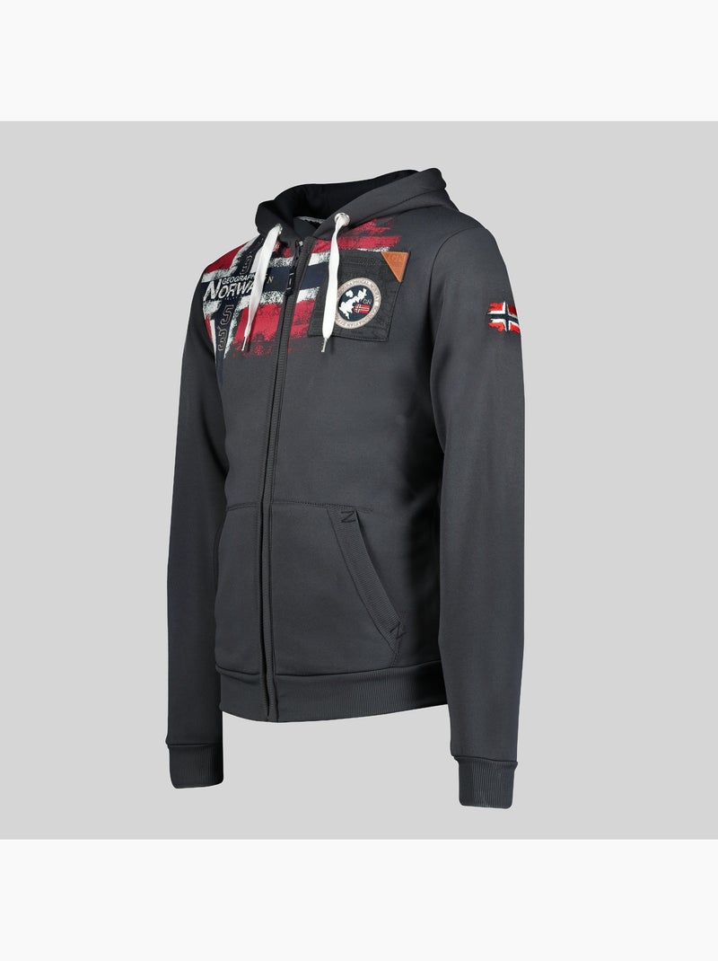 Sweatshirt com capuz fespote – geographical norway Cinza escuro - Kiabi