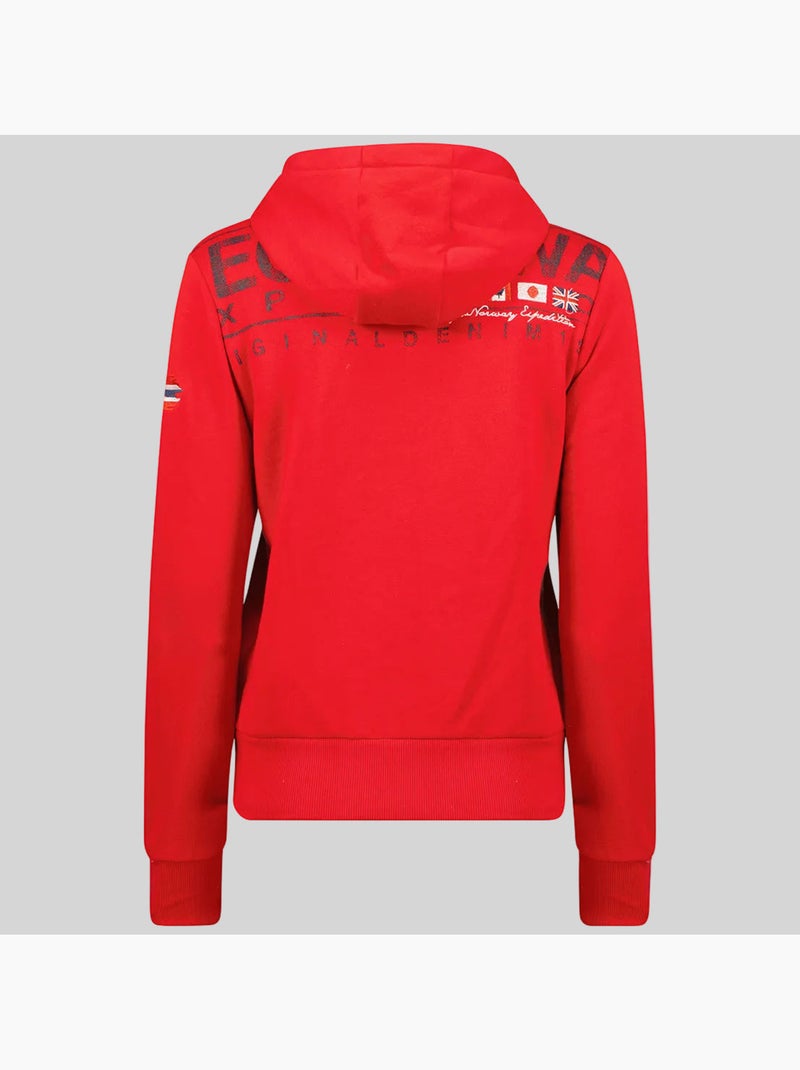 Sweatshirt com capuz fespote – geographical norway Vermelho - Kiabi