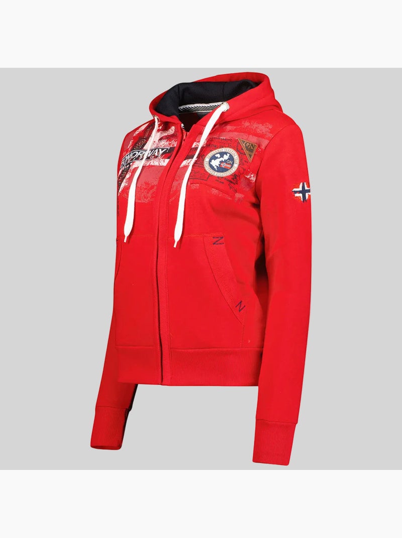 Sweatshirt com capuz fespote – geographical norway Vermelho - Kiabi