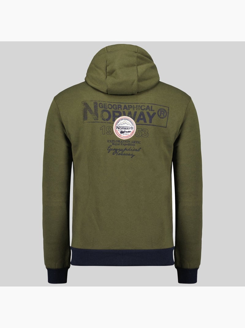 Sweatshirt com capuz flyer – geographical norway Cáqui - Kiabi