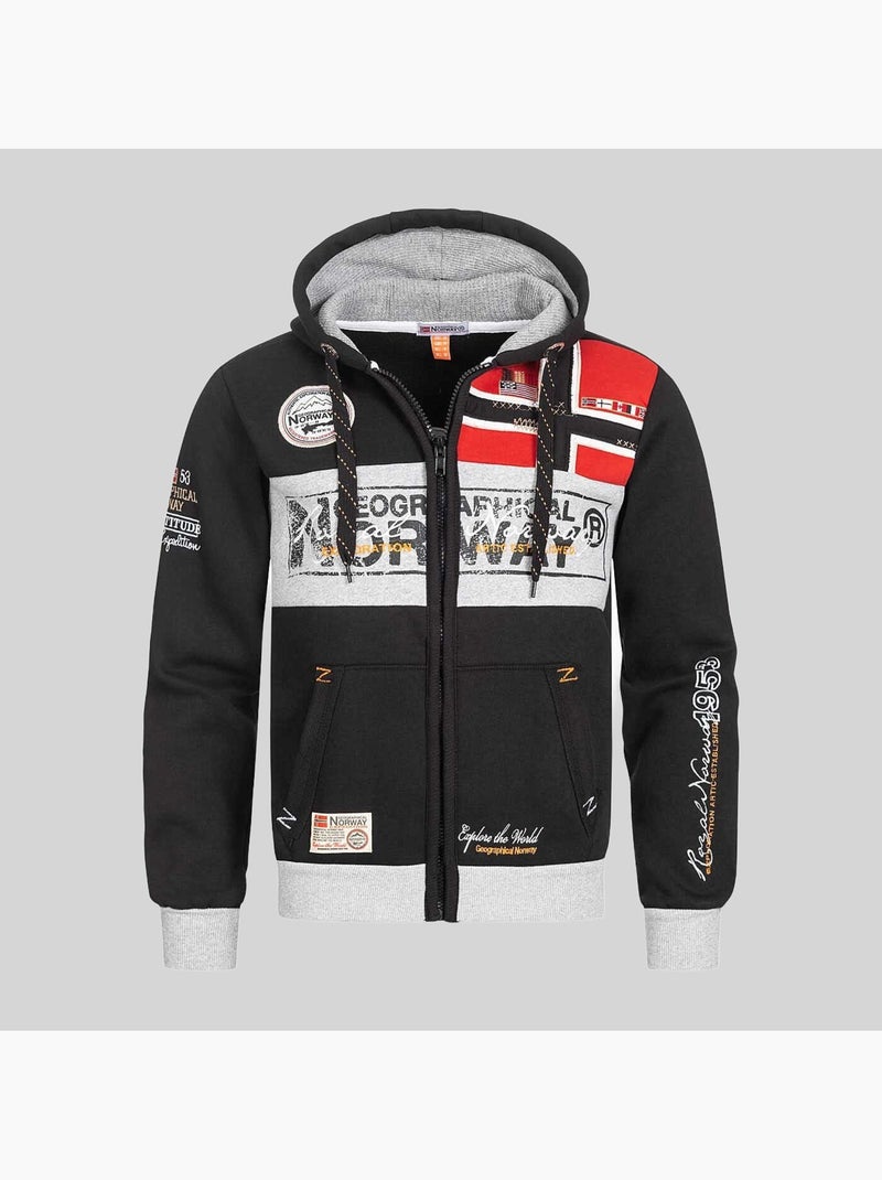 Sweatshirt com capuz flyer – geographical norway Cáqui - Kiabi