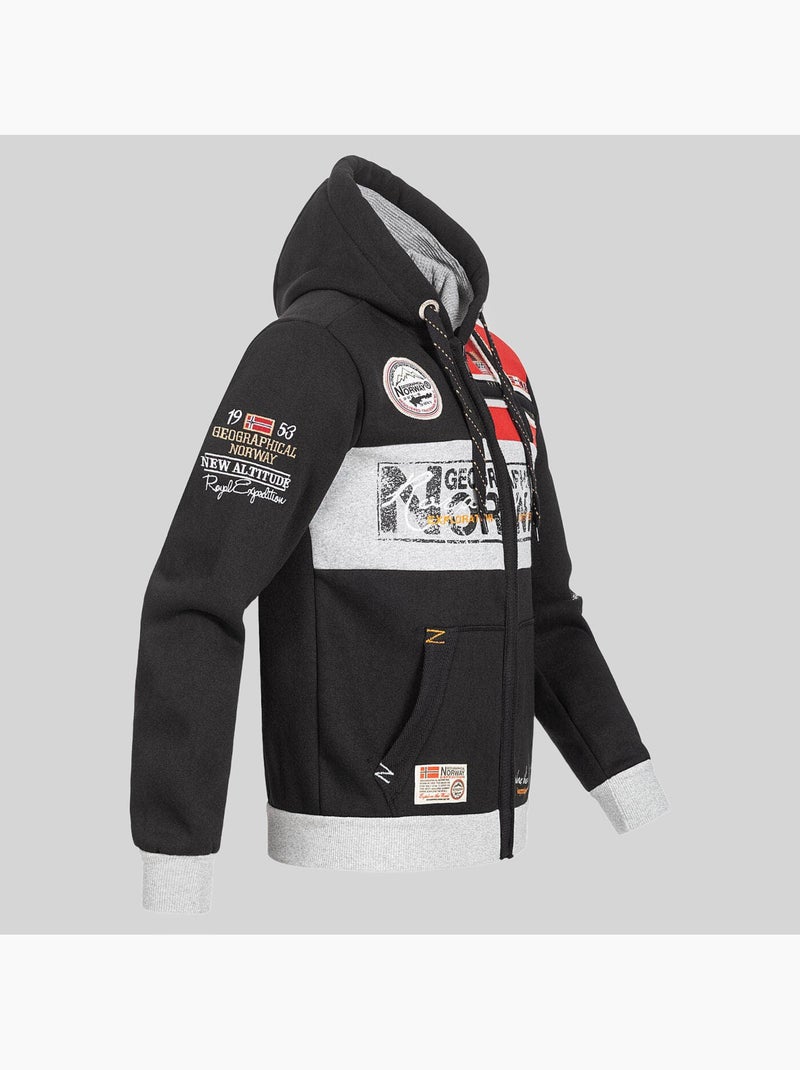 Sweatshirt com capuz flyer – geographical norway Cáqui - Kiabi