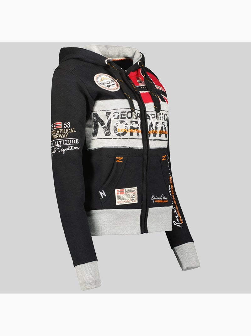Sweatshirt com capuz flyer – geographical norway Preto - Kiabi